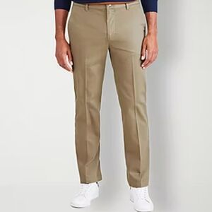 Dockers Signature Iron Free Khaki With Stain Defender Mens Slim Fit Flat Front P